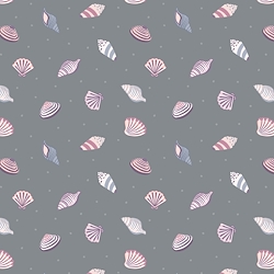 Shells On Dark Grey - Small Things... By The Sea